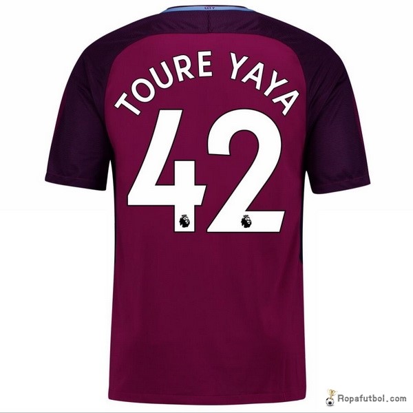 Camiseta Manchester City Replica Segunda Ropa Toure Yaya 2017/18